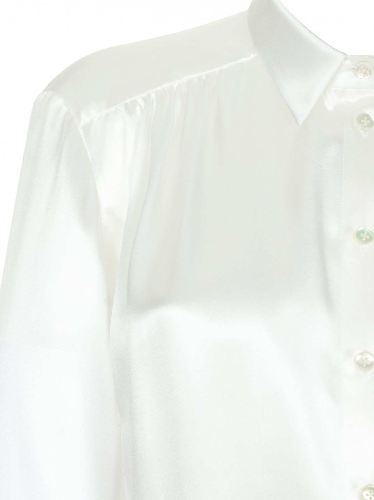 Блуза атласная с бантом из кашемира