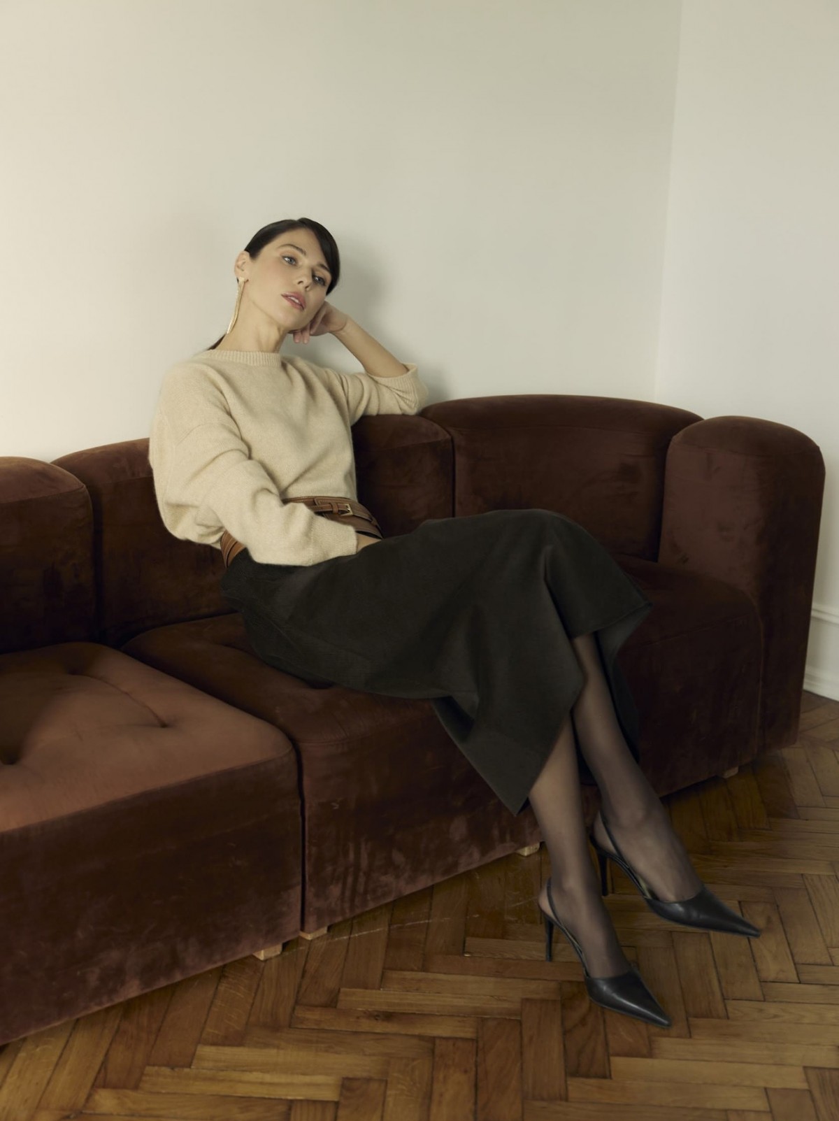 Юбка из вельвета Scabal