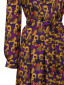 Платье шелковое на пуговицах с поясом и принтом 
